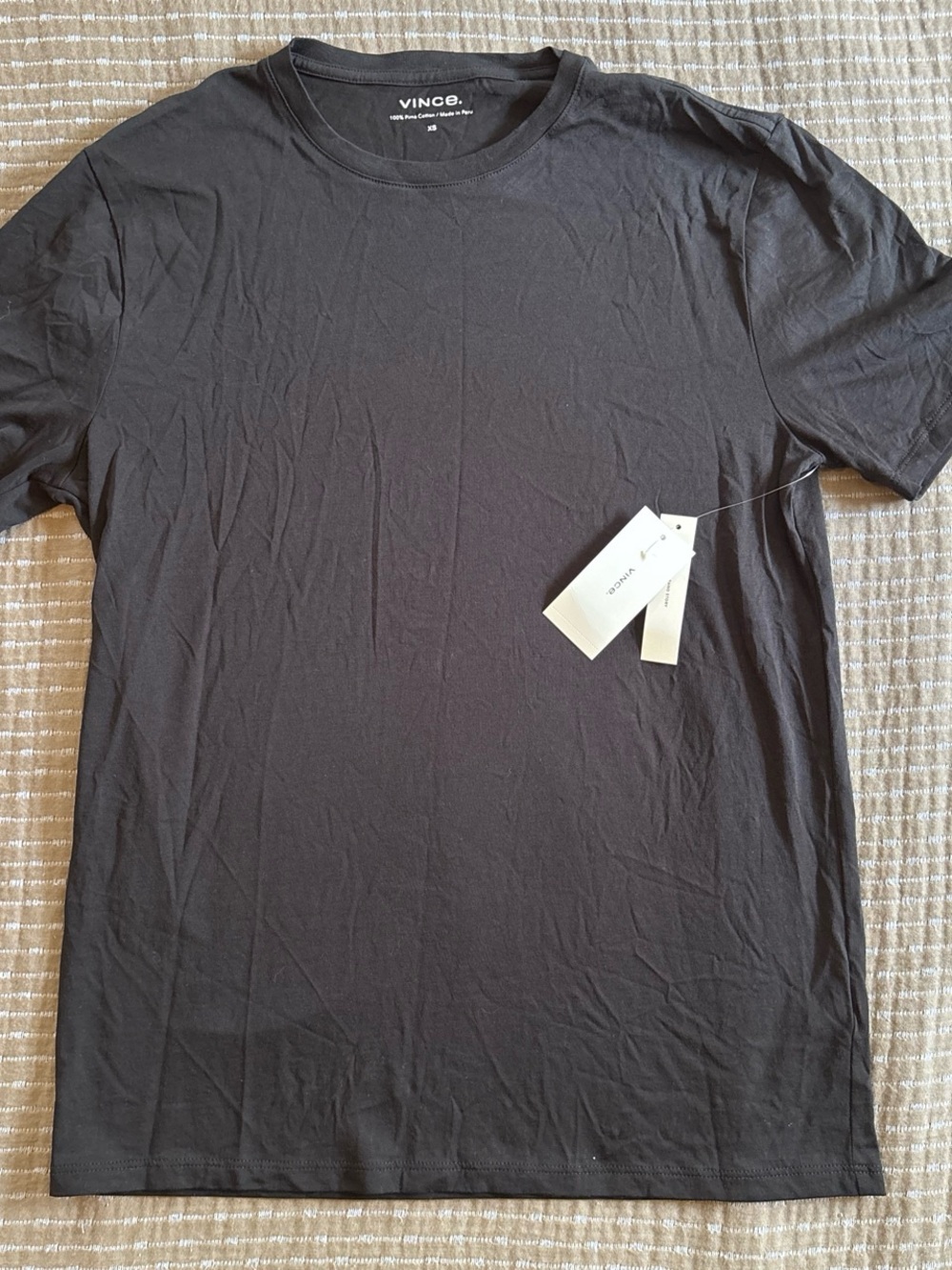 Vince Men's 100% Pima Cotton Crew Neck T-Shirt Black Size XS NWT